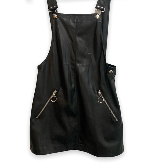 knee length dresses for ladies Midnight Dreams Faux Leather Overalls main image 1